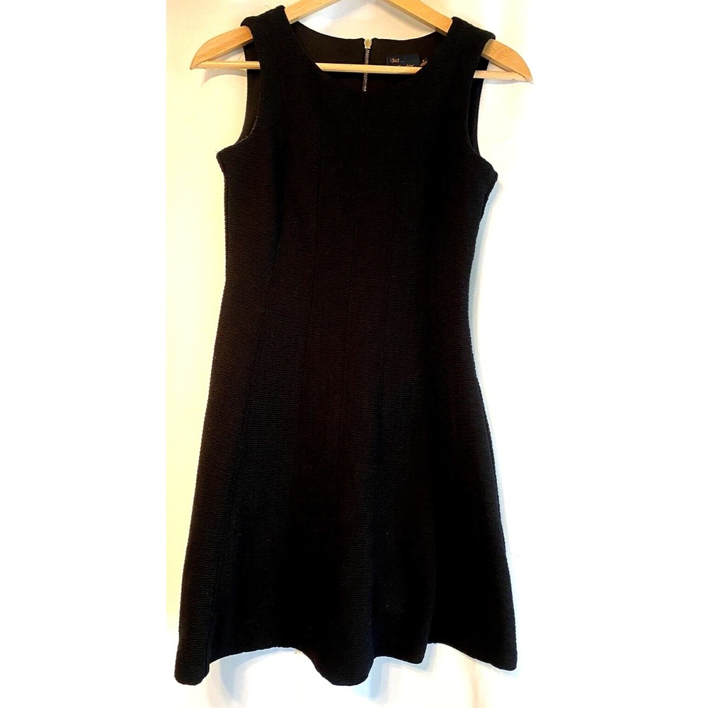 Just... Taylor Women Black Casual‎ Dress 8 Zipper Back Packable No Wrinkles